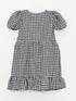 LC Waikiki Crew Neck Plaid Short Sleeve Girl Dress